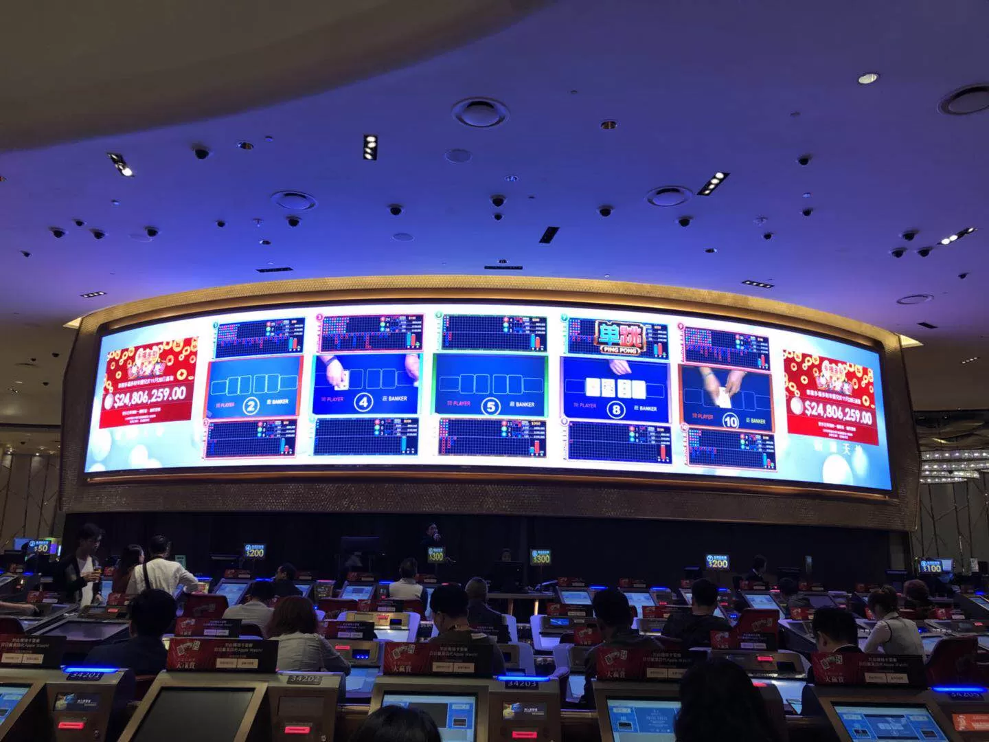 P1.9mm Indoor Fixed LED Screen for Casino in Macau