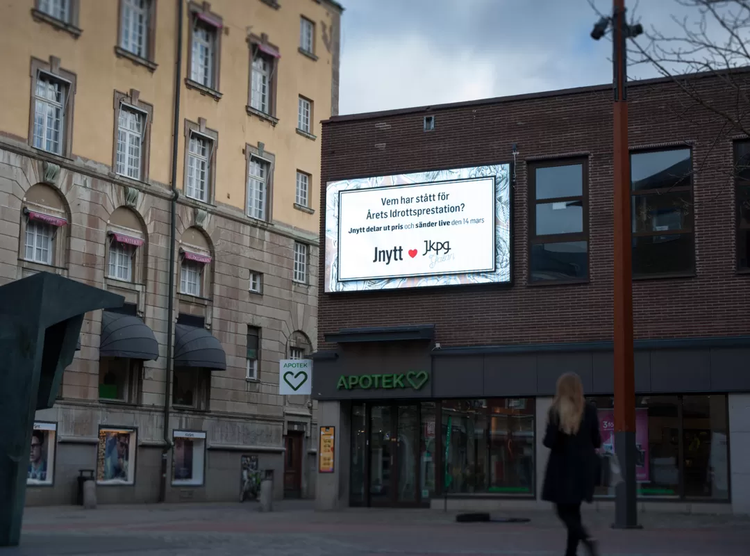 P10 Outdoor Wall Mounted LED Screen in Jonkoping Sweden 2014
