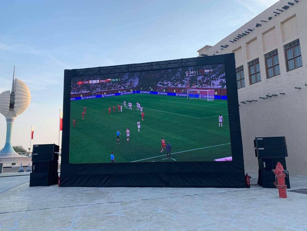 P3.91 Outdoor Word Cup Live Broadcast LED Screen in Qatar 2021
