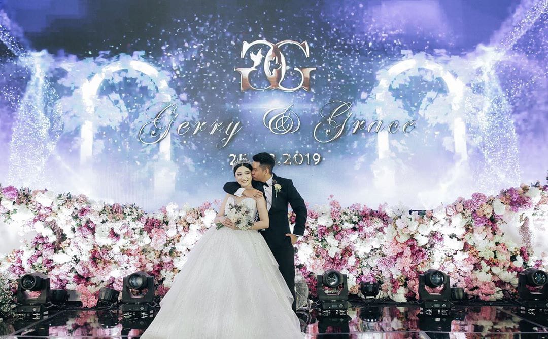 P3.91 Indoor LED Videotron for Wedding in Indonesia 2019 