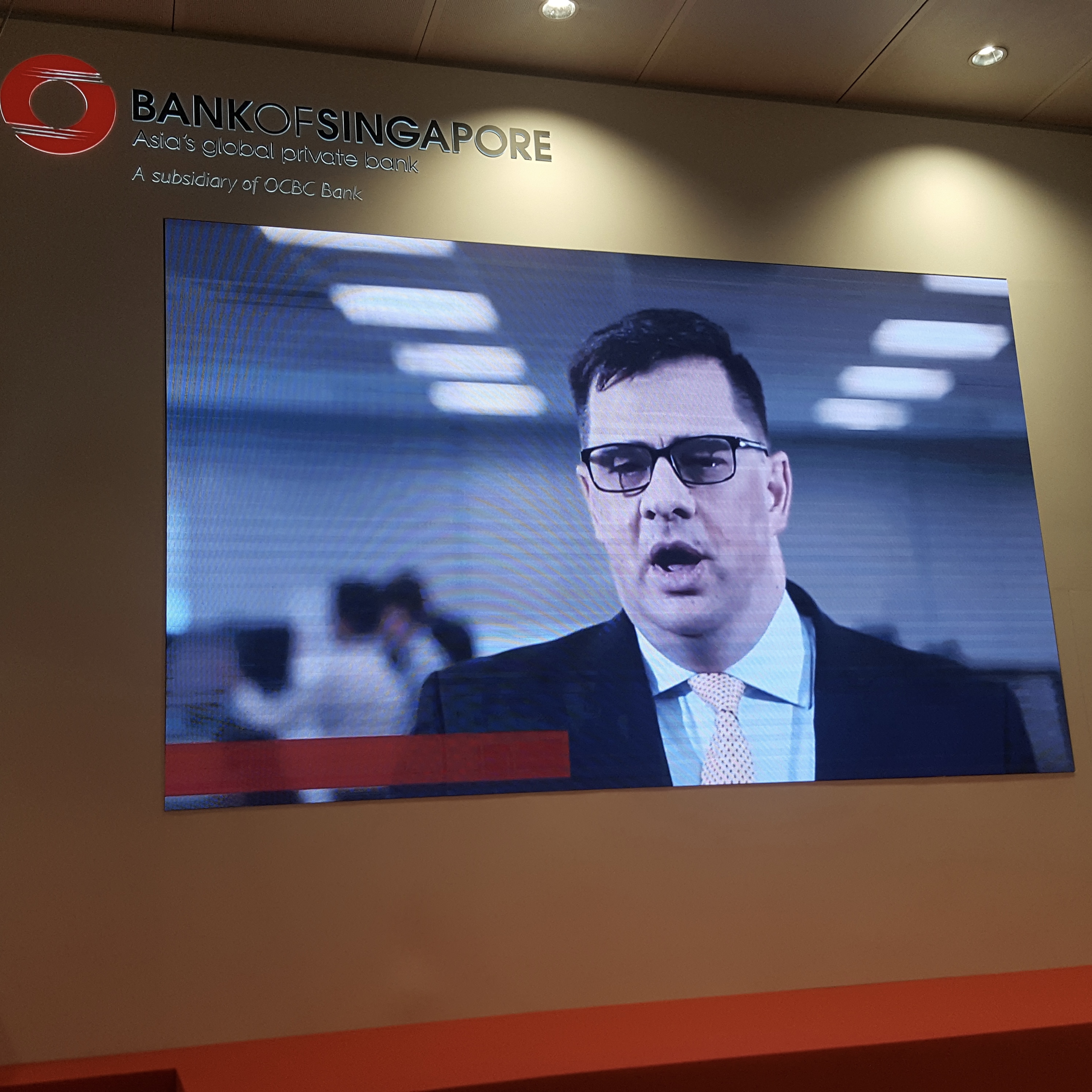 P3.91 Indoor LED Video Wall for Bank of Singapore in 2017 