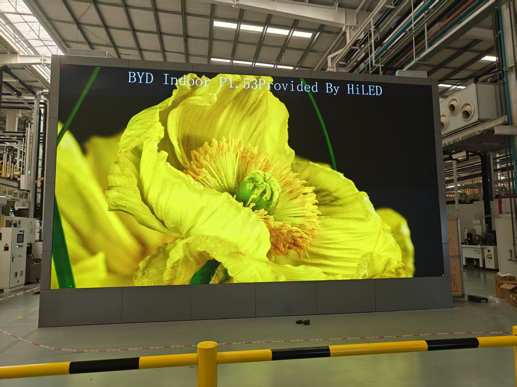P1.5 Indoor HD LED Screen for BYD workshop in Jinan China 2025